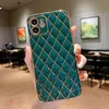 Luxury Case, Soft Shell Geometriska Platiserade Mobiltelefon Väska 13, 12 mini, 11 Pro Max, XS X, XR, 8, 7 Plus, Ny stil