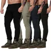 Herrbyxor trevliga män taktiska joggar plus size lastbyxor multi ficka militär stil pantaloner hombre streetwear drak22