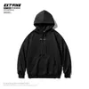 Privatinker Black Grey Homens Hoodies Carta Coreana Impresso Homem Oversized Moletom