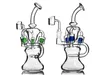 24cm tall hookahs recycler bongs glass bong water pipes oil dab rig