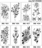 AAA1 Sexy Colorful Flower Waterproof Tattoo Body Art Temporary Men Women Washable Fake Applique Paste Pattern 10pic