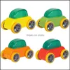 Diecast auto's cadeauscandy kleur mini houten speelgoed assemblagemodel educatieve afneembare speelgoedauto voor kinderen kind mooie kerstcadeau drop levering 2