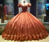 Crimson Peak Edwardian Prom Formele Jurken Puffy Mouw Historische Kostuum Peach Pink Movie Avondjurk de Mariage