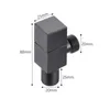 Tuqiu Angle Water Control Brus Gold Corner Bathroom Tap Water 1 2 1 2 Stainless Steel Black Angle s 2107272492