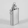 1oz 2oz Mini Stainless Steel Hip Flask with Keychain Portable Outdoor Flagon Whisky Stoup Wine Pot Small Alcohol Bottles