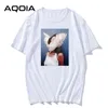 AQOIA Harajuku Femministe T Shirt Donna Manica corta T-shirt da donna Casual 90s Grafica Maglietta Grunge Estetica Top Tees Donna 210521