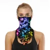 Party Masks Multiway Outdoor Bandana Dames 3D Amerikaanse Vlag Printing Klimmen Hiking Fietsen Vissen Winddichte bescherming Halloween Sjaal
