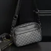 Factory wholesale leather shoulder bags street trend printing small square bag outdoor fashion plaid leisure handbags personality sports youth Joker handbag 1915