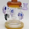 Glass Bong Bee Waterpipe Hookah Recycler Oil Rigs with Unique Percolator 10in height 14mm Bowl