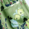 Za Frauen Vintage Position Floral Print Beiläufige Gerade Hosen Weibliche Chic Elastische Taille Lace Up Sommer Lange Hosen Q0801