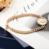 Bracelets de charme 2021 moedas Bracelet Gold Chain Crown Queen Face Jeia da moda para amantes Presentes elegantes pulseras mujer283u