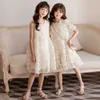 4 à 16 ans enfants et adolescentes été broderie dentelle DrKorean Style doux PrincDresses enfants robe de soirée, #8809 X0803