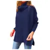 Women's Sweaters Autumn Winter Women Knitted Turtleneck Wool 2022 Casual Basic Pullover Jumper Batwing Long Sleeve Loose Tops #T2G