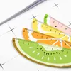 Wooden 15cm Cute Kawaii Fruit Straight Ruler School Office Supplies Cartoon Bookmarks Planner Accessories Student Prize Gift JY0466