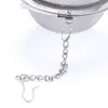 Großhandel 304 Edelstahl Teesieb Teekanne Infuser Mesh Ball Filter mit Kette Tee Maker Werkzeuge Drinkware DH984