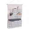 33cm*59cm Washable Wall Hanging Storage Bag Home Kitchen Door Organizer With 5 Pocket And Key Hook Bags