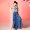 Fairy Dunhuang Flying Dancing Stage Wear Cosplay Kinesiska Ancient Folk Kostymer Dai Style Women Adult Party Fancy Clothing