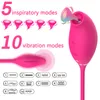 2 in 1 G-Spot Clitoris Zuigen Vibrator Met Vibrerend Ei Clitoris Stimulator Tepels Clit Sucker Sex Toys voor Vrouwen