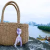 الأزياء المنسوجة يدويا حقيبة سلسلة المفاتيح الإبداعية ملون الحظ الجيد حورية البحر الحلي للنساء