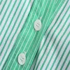 Za Green Striped Shirt Women Vintage Short Sleeve Cropped Shirts Adjustable Tie Elastic Hem Top Female Patchwork Blouse 210602