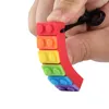 1pc Toy Sensory Chew Ketting Brick Chewy Kids Silicone Biting Pencil Topper Bijtring, voor kinderen met autisme