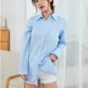 Cotton Shirts Women White Long Sleeve Cozy Woman Casual Blouse Office Lady Oversize Blouses 210427