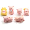 Dekorativa Objekt Figurer 6/30pcs Heminredning Mini Söt Pig Figur Modell Resin Craft Moss Micro Landskap Miniatyr Fairy Garden