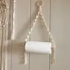 Titulares de papel higiênico Premium Wood Balanço Pendurado Corda Corda Suporte Simples Decoração DIY Decoração de Casa Design