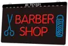 TC1321 Barber Shop Open Light Sign Incisione 3D bicolore