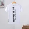 フィリッププレーンデザイナーメンズメンズPPスカルダイヤモンドTシャツ半袖ブランド春と夏の丸い首刺繍デザインcoupl2081