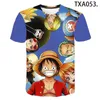 Anime una pieza Luffy camiseta hombres mujeres niños moda camiseta casual impresión 3d verano niños niñas niños tops streetwear fresco tee x0712