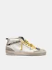 Italië Merk Mid Star Top Hoge Schoenen Designer Sneakers Gouden mode Casual Schoen luxe Klassieke Witte Do-oude Vuile Man Vrouwen Zilver Glitter stijl