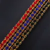 Hommes Iced Out 1 rangée strass de tennis Bracelet Hip Hop Colore Clair Red Blue Black Brangles 1152 B33076404