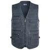 Taglie forti 6XL 7XL Gilet di jeans Giacca da uomo senza maniche in cotone Gilet casual Cappotto di jeans Slim Fit Tasche da cowboy maschili 210923