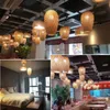 Mão chinesa de malha de bambu lâmpadas de arte Restaurante CAF Loft Pendurado Lâmpada Pingente Decoração de Casa LED Luminárias