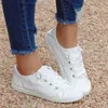 2021 Slip on Shoes Donna All Season Daily Ladies Shallow Lace Up Comode Sneakers sportive Home Outdoor Running Walking Jump Flats Y0907