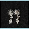 Ensembles de bijoux Jewelrywomen Mode Collier Boucles d'oreilles Ensemble Alliage Strass Mariage Mariée Lady Dangle Boucle D'oreille Colliers Bijoux Aessories