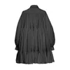 Robe de robe de bal de printemps pour revers à manches longues décontractées élégantes mini robes féminines vêtements de mode style 210520