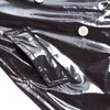 여성을위한 Nerazzurri 긴 방수 블랙 특허 가죽 트렌치 코트 더블 브레스트 무지개 빛깔의 가죽 코트 7XL 211118
