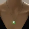 Arbre de vie creux lueur dans le noir collier lumière fluorescente bricolage médaillon pendentif colliers chaîne pour femmes enfants bijoux de mode volonté et vert bleu sablonneux