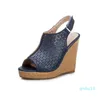 Vente en gros - Chaussures habillées PXELENA Rétro Gothique Punk Sandales Femmes Wedge Talons Hauts Plateforme Peep Toe Trous Crochet Gladiator Lady