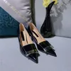 Designer Dress Shoes Womens Pointed Toe Big Diamond Kitten Heel Single Shoes Wedding Party High Heels Fashion Sandals Height 7.5cm 35-40