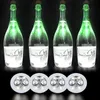 Onderzetters LED Nieuwigheid Verlichting 6cm 4 LEDs Glow Fles Lichten Fantasy Sticker Coaster Discs Lamp voor Kerstfeest bruiloft Bar Decor