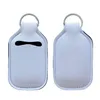 30ML Sublimations Neoprene Hand Sanitizer Bottle Bag Holder Lipstick Holders Keychain Bags Perfume Hands Washing Fluid Bottles White for Sublimation Print