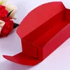 Caixa de presente de chocolate vermelho biscoitos artesanais biscoitos caixa de embalagem armazenamento em branco caixas de bolo de casamento diy