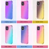 Красочные ударопрочные телефонные чехлы для iPhone 13 12 11 Pro Max XS XR X SE 7 8 Plus Gradient Rainbow Soft TPU бампер защитный чехол