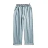 Baggy Jeans für Männer Sommer Dünne Gerade Hosen Baumwolle Oversize Koreanische Denim Männer Hosen Männliche Kleidung Frühling Herbst 2021 X0621