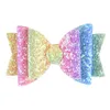 Baby Girls Barrettes Leather Shiny Bow Clips Hairpins Sequined Bowknot Children Kids Hair Clip 3 layers Boutique Hair Accessories 7473478