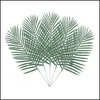 Dekoracyjne wieńce świąteczne zaopatrzenie w dom domowy ogród10pcs sztuczne palmy faux liście zielone rośliny zielone dla kwiatów AR2290