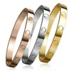 titanium steel cuff bracelets gold silver and rose woman man bracelet bangles couple jewelry lover gift